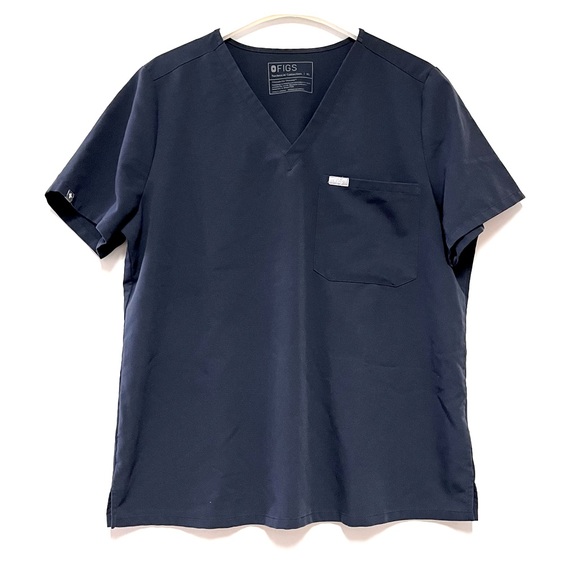Figs Tops - Figs Catarina One-Pocket Scrub Top Size XL Faded Navy Blue Medical Workwear